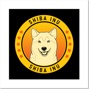 Shiba Inu Dog Portrait Posters and Art